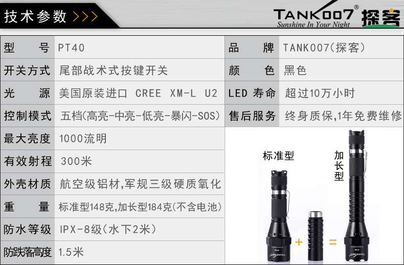 手電PT10，為戰(zhàn)術(shù)而生